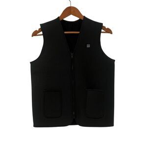 Black fleece lined heated‎ vest. Size small